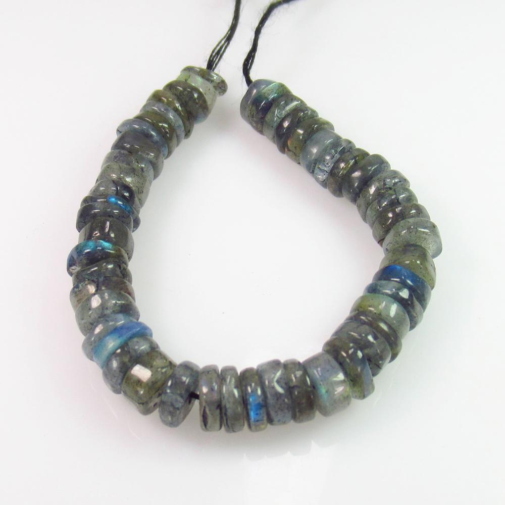 27.83 Ct Natural 49 Labradorite Drilled Round Beads: Weight - 27.83 Ct / Size - 5.70 - 6.20 mm / 49 PC's / Shape - Drilled Round Beads / Color - Grey / Clarity - Transparent / Origin - Madagascar / Treatment - None