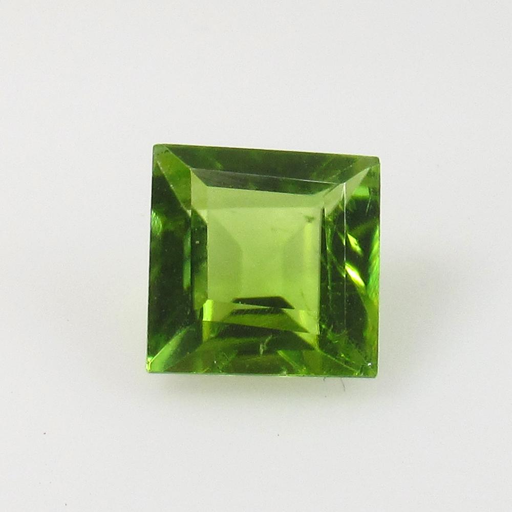 1.82 Ct Natural Pakistan Peridot Square Cut: Weight - 1.82 Ct / Size - 7.00 x 7.00 x 4.10 mm / Shape - Square Cut / Color - Green / Clarity - VVS / Origin - Pakistan / Treatment - None