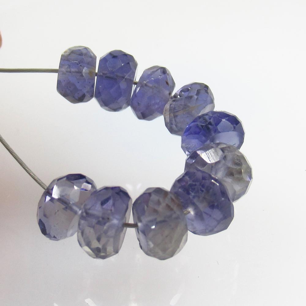 7.93 Ct Natural 10 Drilled Iolite Beads: Weight - 7.93 Ct / Size - 5.90 - 6.30 mm / 10 Pc's / Shape - Drilled Round Beads / Clarity - Transparent / Origin - Nigeria / Treatment - None