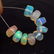 6.75 Ct Natural 9 Drilled Faceted Fire Opal Beads