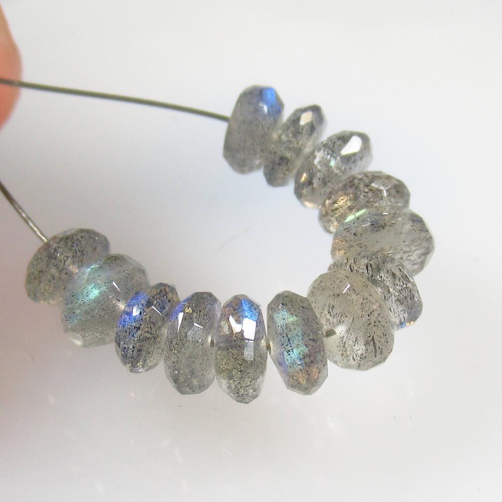 6.04 Ct Natural 12 Labradorite Beads: Weight - 6.04 Ct / Size - 5.00 - 5.60 mm / 12 PC's / Shape - Round beads / Clarity - Transparent / Origin - Madagascar / Treatment - None