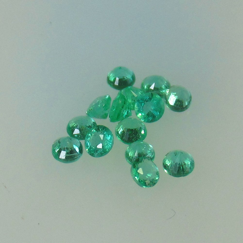 0.49 Ct Natural 14 Emerald Set (1 of 2)