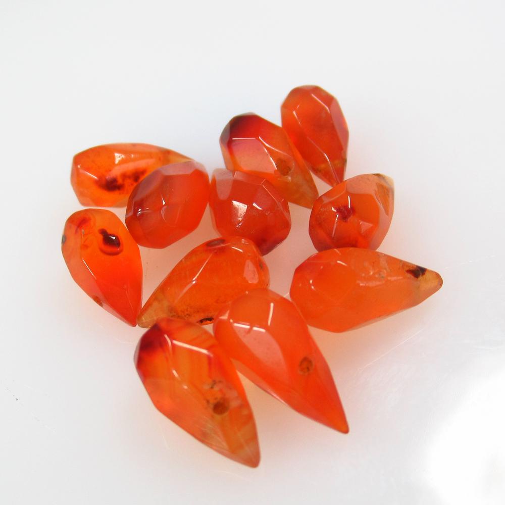 18.03 Ct Natural 11 Drilled Carnelian Beads (1 of 2)
