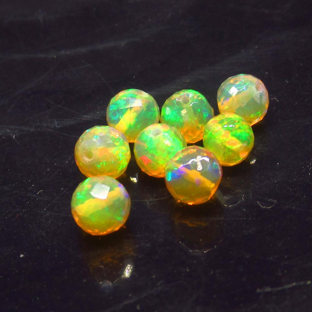 3.50 Ct Natural 8 Drilled Fire Opal Beads (1 of 2)
