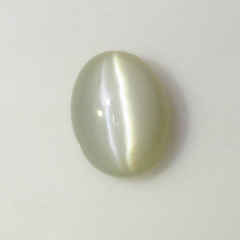 5.94 Ct Natural Moonstone: Weight - 5.94 Ct / Size - 13.90 x 10.60 x 5.60 mm / Shape - Oval Cabochon / Color - White / Clarity - Semi Transparent / Origin - India / Treatment - None