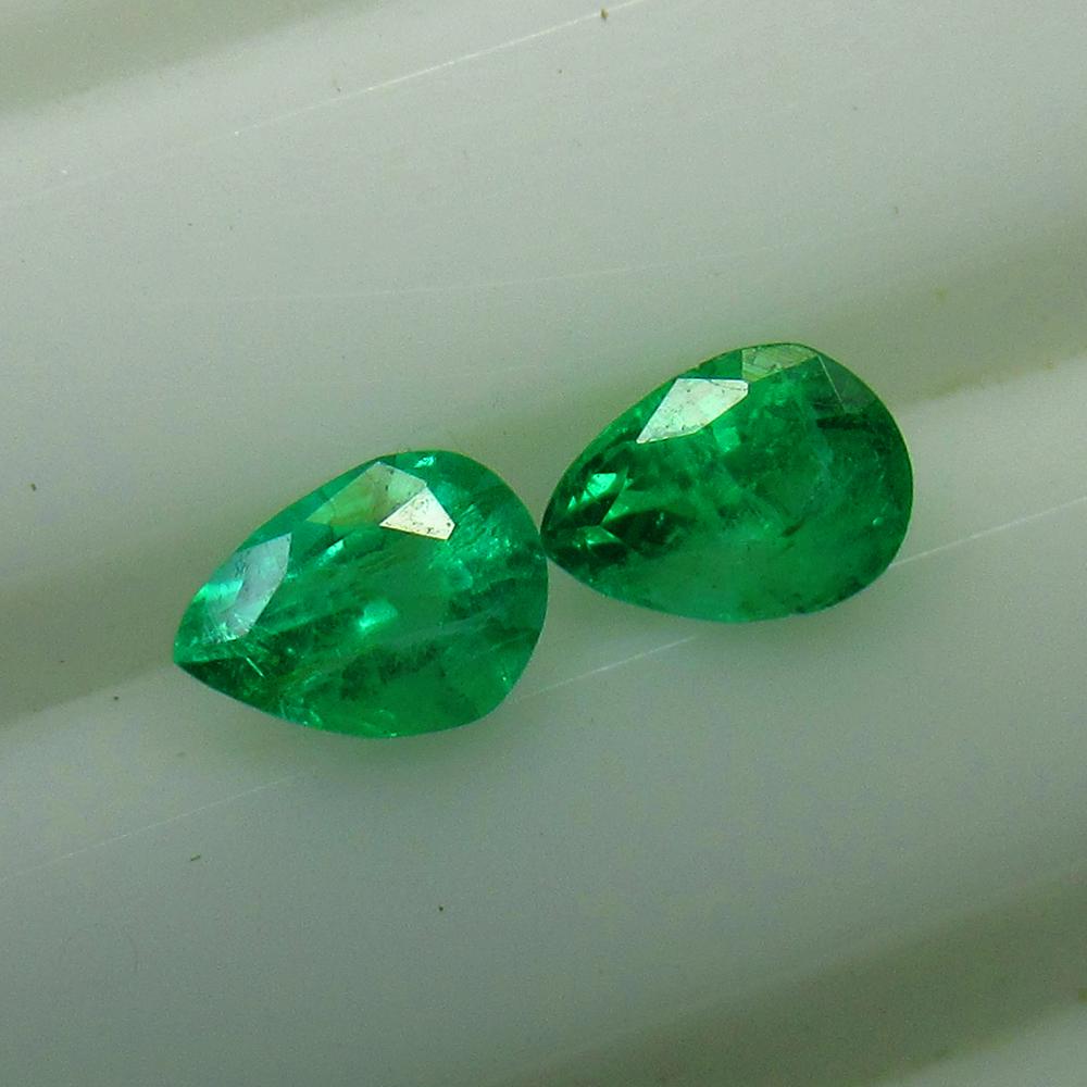0.55 Ct Natural Emerald Pair (1 of 2)