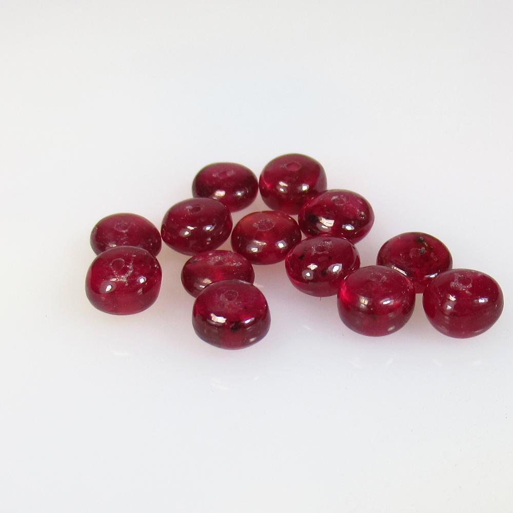 13.86 Ct Natural 13 Drilled Red Ruby Beads (1 of 2)