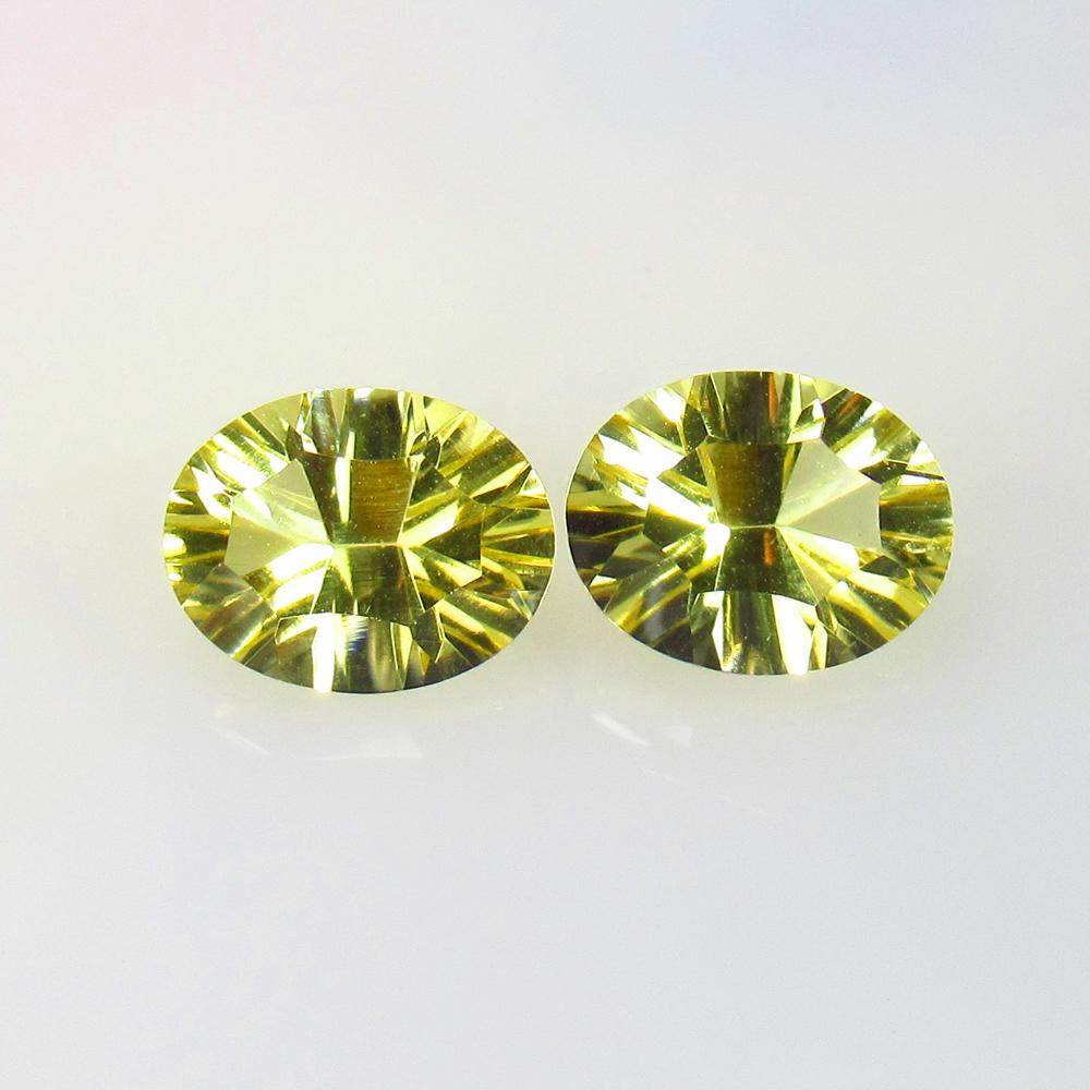 3.66 Ct Natural Lemon Quartz Pair: Weight - 3.66 Ct / Size - 9.20 x 7.30 x 5.00 mm / 2 Pc's / Top Quality Luster / Excellent Concave Cut / Origin - Brazil / Treatment - None