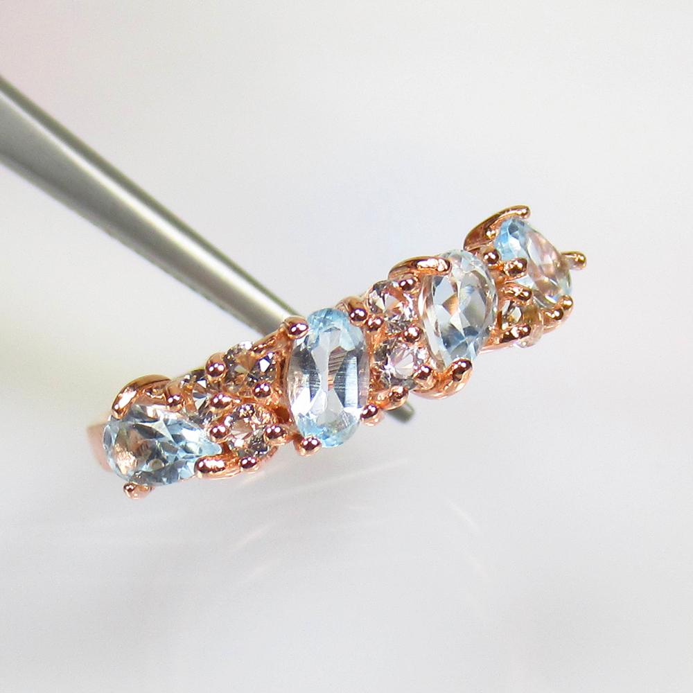 2.20 g 925 Sealed Silver Natural Blue Topaz Ring (1 of 3)