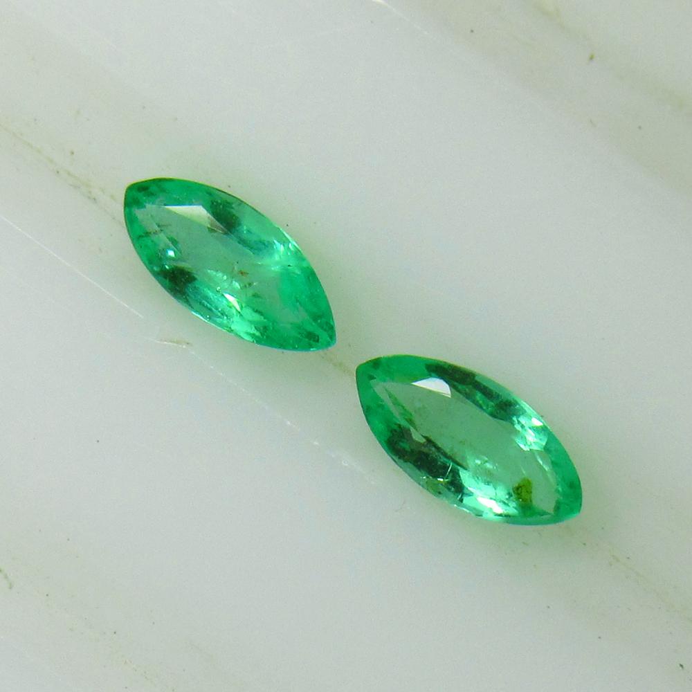 0.72 Ct Natural 4 Emerald Set (1 of 2)