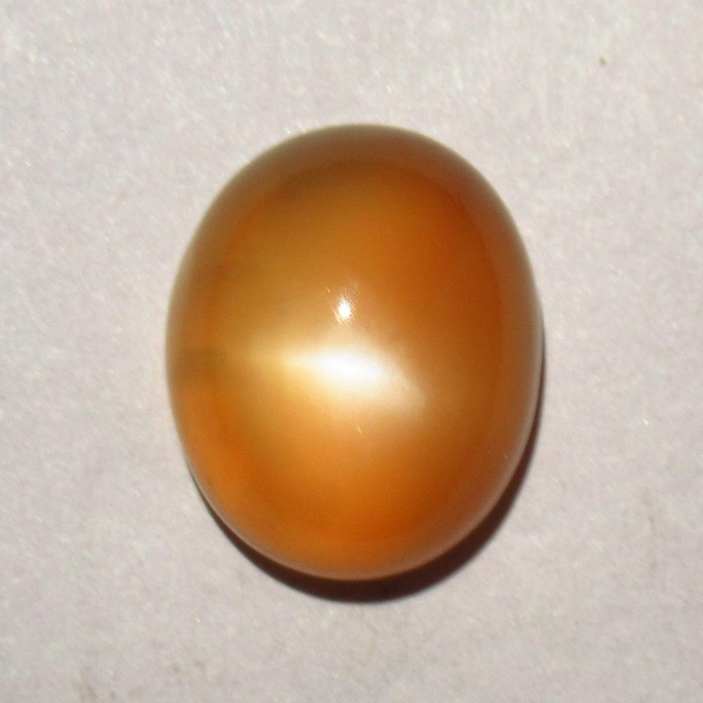 6.75 Ct Natural Moonstone: Weight - 6.75 Ct / Size - 13.40 x 11.00 x 6.30 mm / Shape - Oval Cabochon / Clarity - Semi-Transparent / Origin - India / Treatment - None