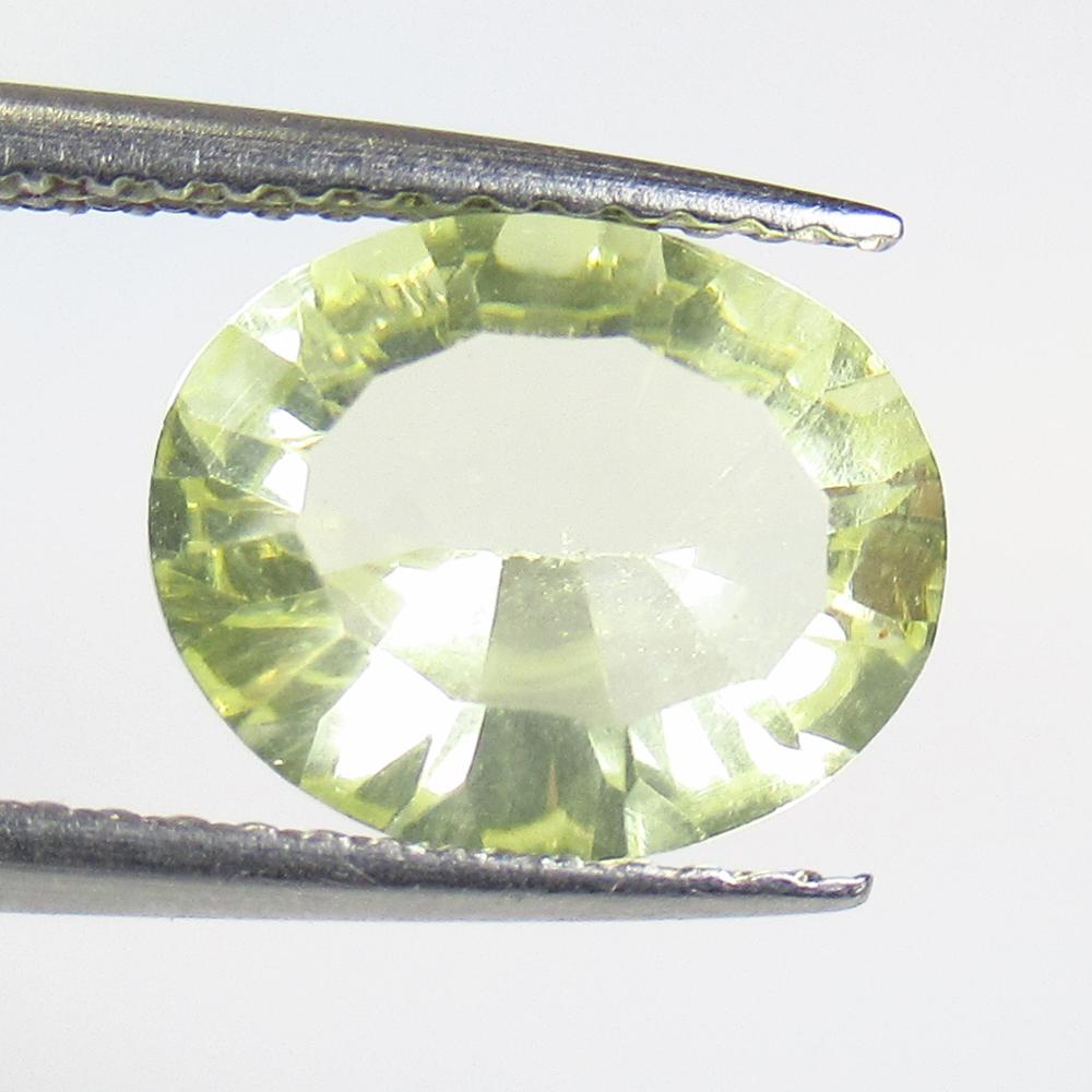 2.10 Ct Natural Lemon Quartz: Weight - 2.10 Ct / Size - 10.00 x 8.30 x 4.80 mm / Shape - Oval Concave Cut / Color - Yellow / Clarity - VVS / Origin - Africa / Treatment - None