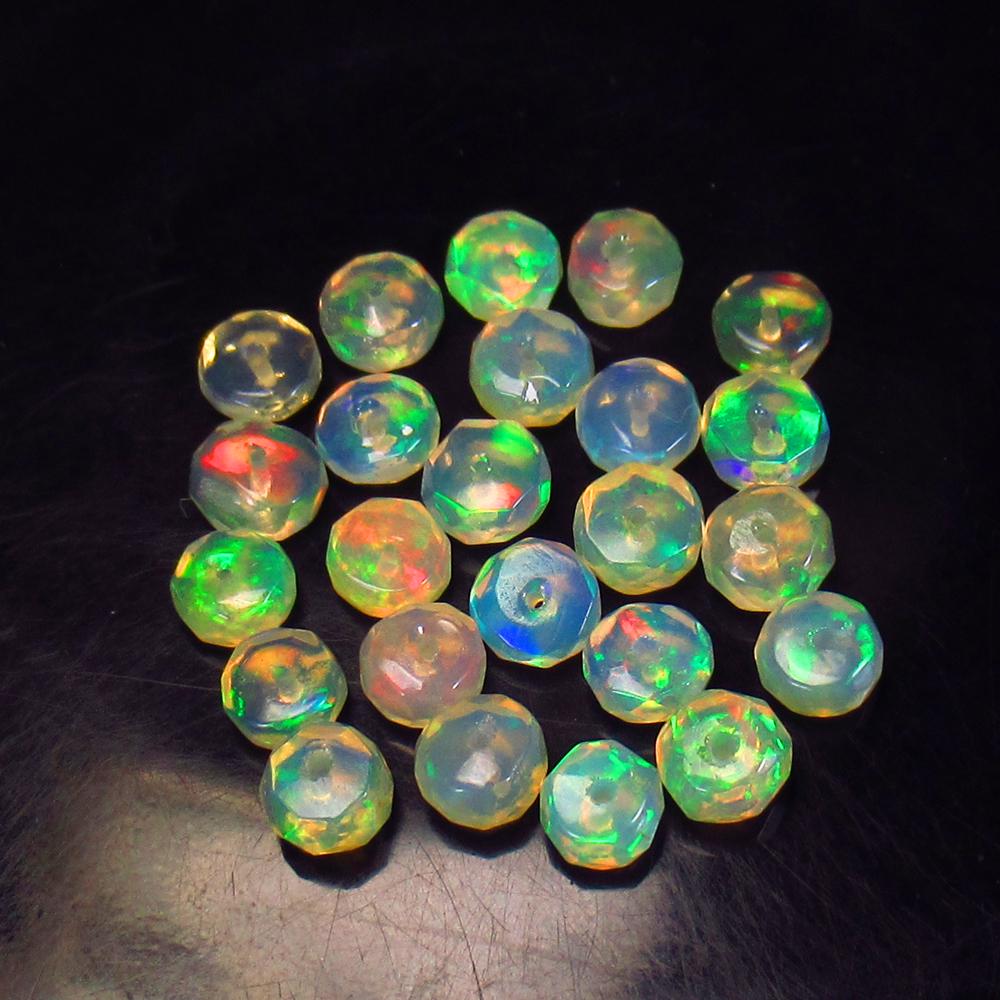 6.26 Ct Natural 24 Drilled Multi-color Fire Opal Beads (1 of 2)