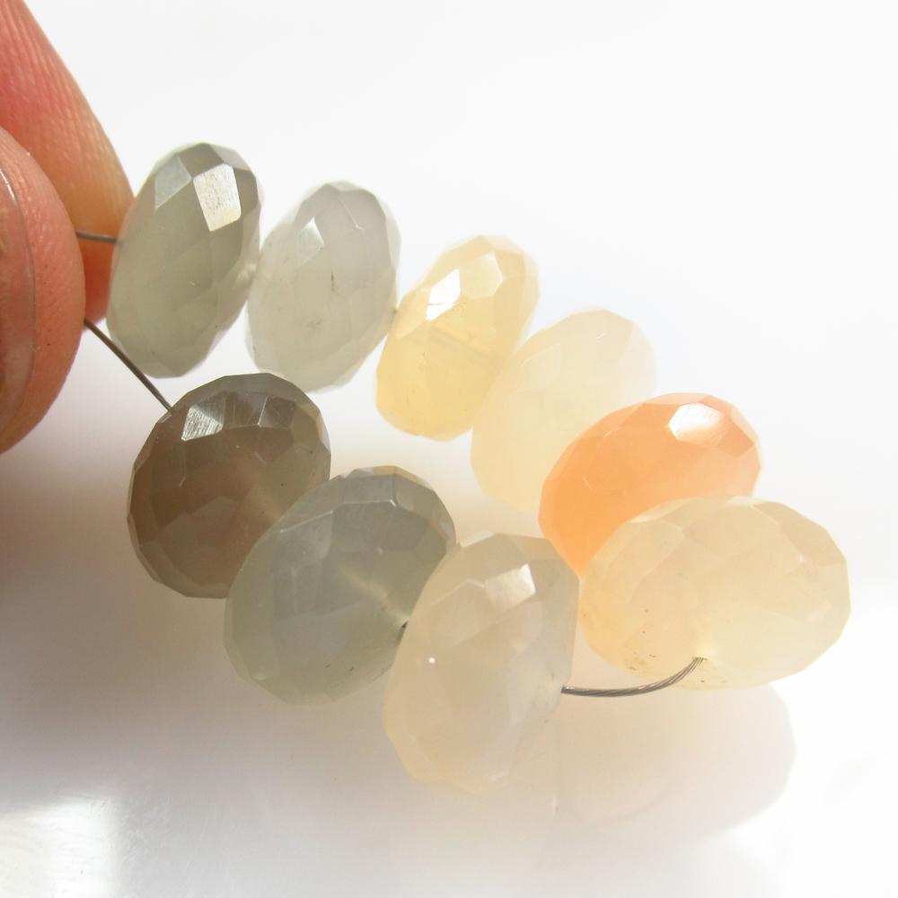 52.56 Ct Natural 9 Drilled Moonstone Beads (1 of 2)