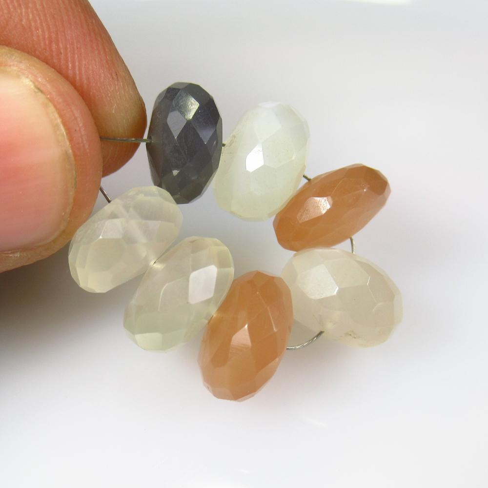 41.68 Ct Natural 7 Drilled Moonstone Loose Beads: Weight - 41.68 Ct / Size - 11.00 - 11.60 mm / 7 Pc's / Shape - Drilled Round Beads / Clarity - Semi - Transparent / Origin - India / Treatment - None