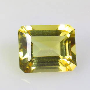 5.85 Ct Natural Citrine Loose Stone: Weight - 5.85 Ct / Size - 12.20 x 10.20 x 7.00 mm / Shape - Octagon Cut / Color - Yellow Color / Clarity - VVS / Origin - Brazil / Treatment - None