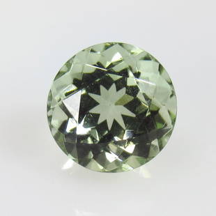 4.62 Ct Natural Green Amethyst Loose Stone: Weight - 4.62 Ct / Size - 10.10 x 10.10 x 8.40 mm/ Shape - Round Cut / Color - Green / Clarity - VVS / Origin - Brazil / Treatment - None