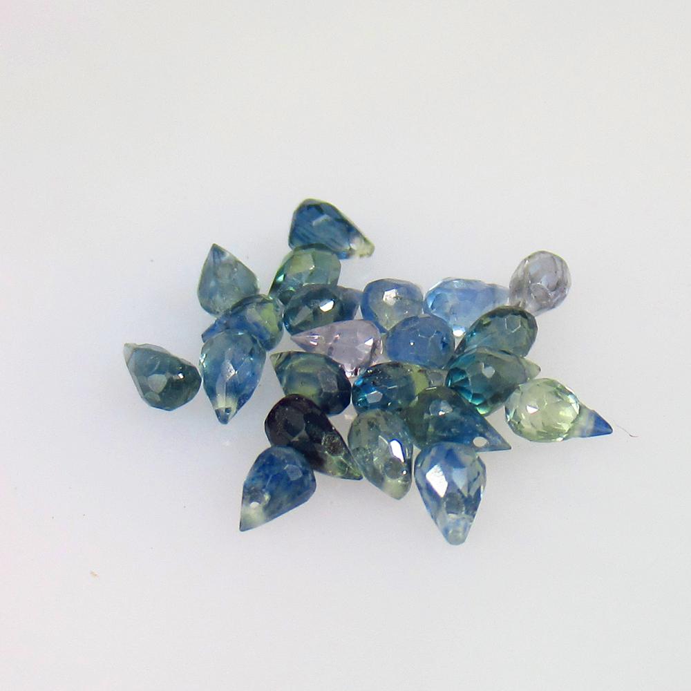 3.71 Ct Natural 23 Green Sapphire Loose Beads (1 of 2)