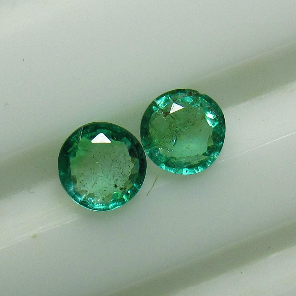 0.70 Ct Natural Emerald Pair Loose Stones (1 of 2)