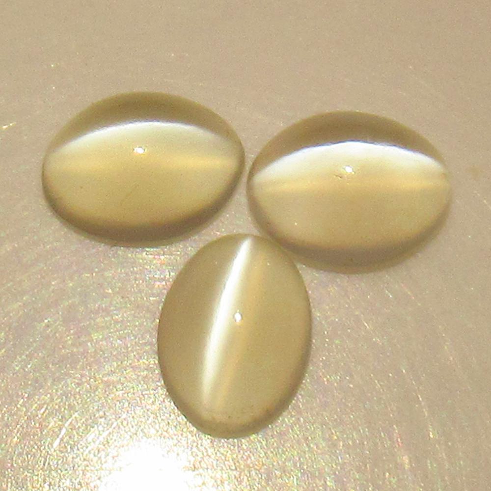 3.93 Ct Natural 3 Moonstone Set Loose Stones: Weight - 3.93 Ct / Size - 8.1x6.1 - 8.2x6.4 mm / 3 Pc's / Shape - Oval Cabochon / Clarity - Semi-Transparent / Origin - India / Treatment - None
