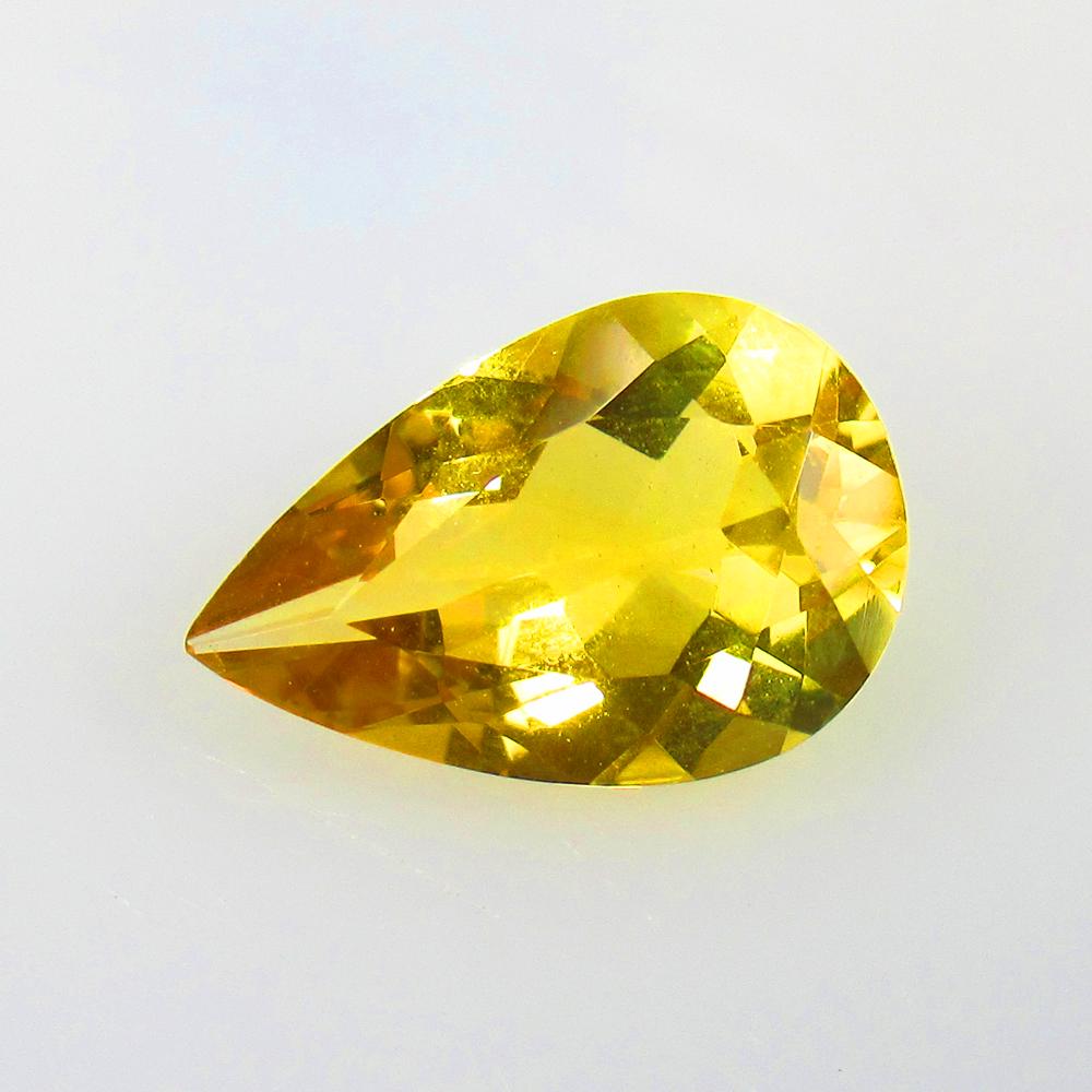 4.20 Ct Natural Citrine Loose Stone: Weight - 4.20 Ct / Size -15.10 x 10.10 x 6.10 mm / Shape - Pear Cut / Color - Yellow Color / Clarity - VVS / Origin - Brazil / Treatment - Standard Heated