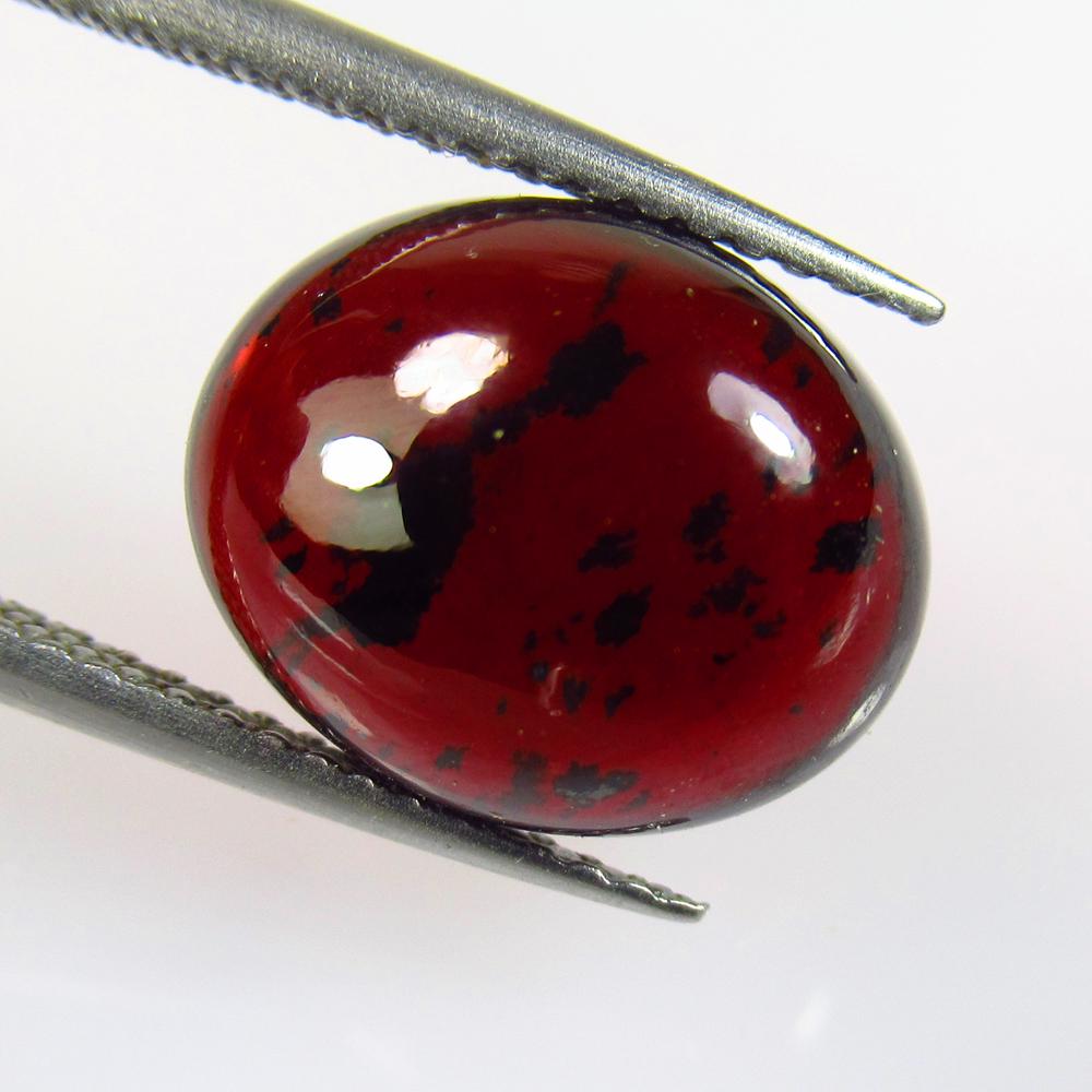 7.61 Ct Natural Black Fire Opal Loose Stone: Weight - 7.61 Ct / Size - 12.50 x 10.20 x 5.40 mm / Shape - Oval Cabochon / Color - Black / Clarity - Translucent / Origin - Ethiopia / Treatment - Heated