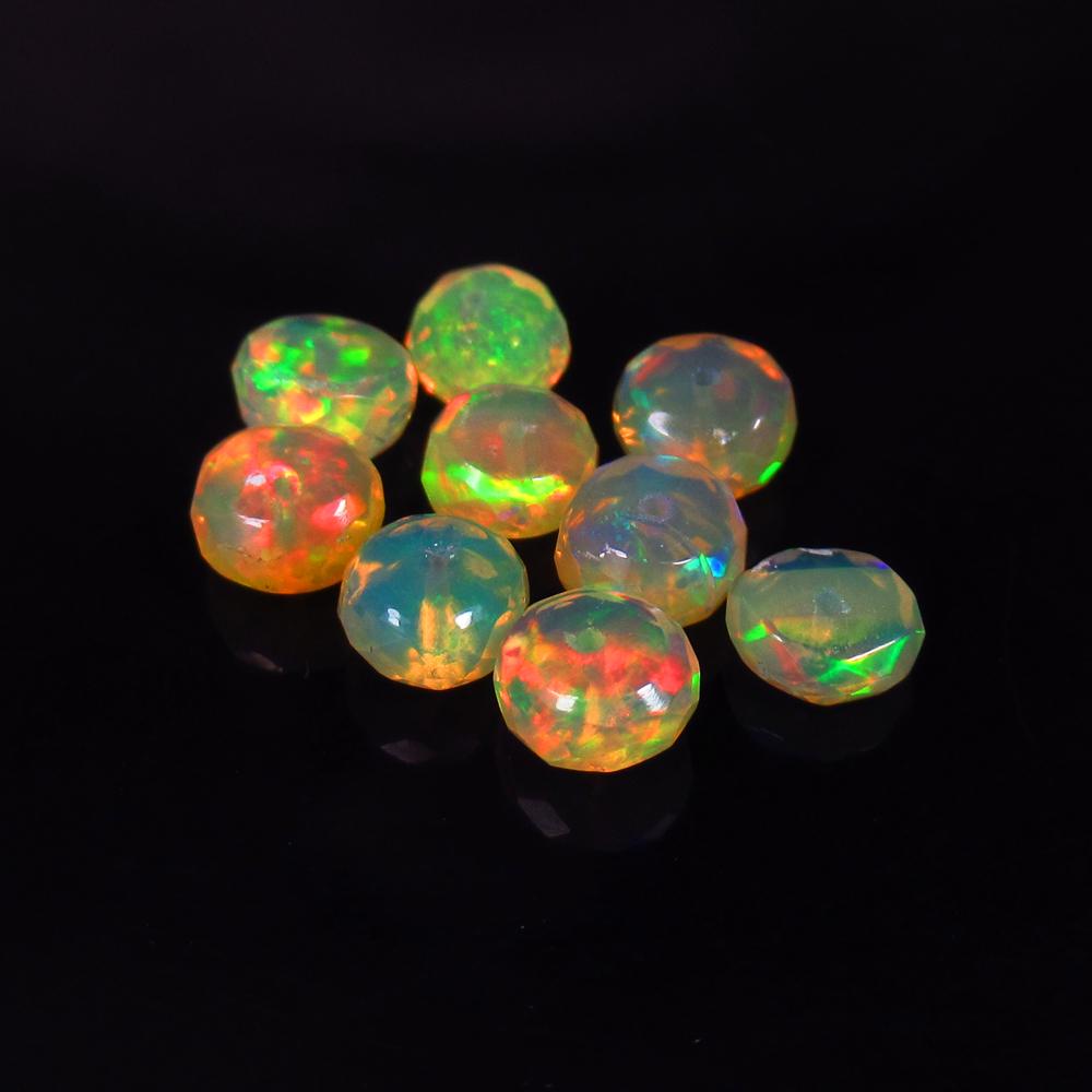 4.20 Ct Natural 9 Drilled Multi-color Fire Opal Loose Beads (1 of 2)