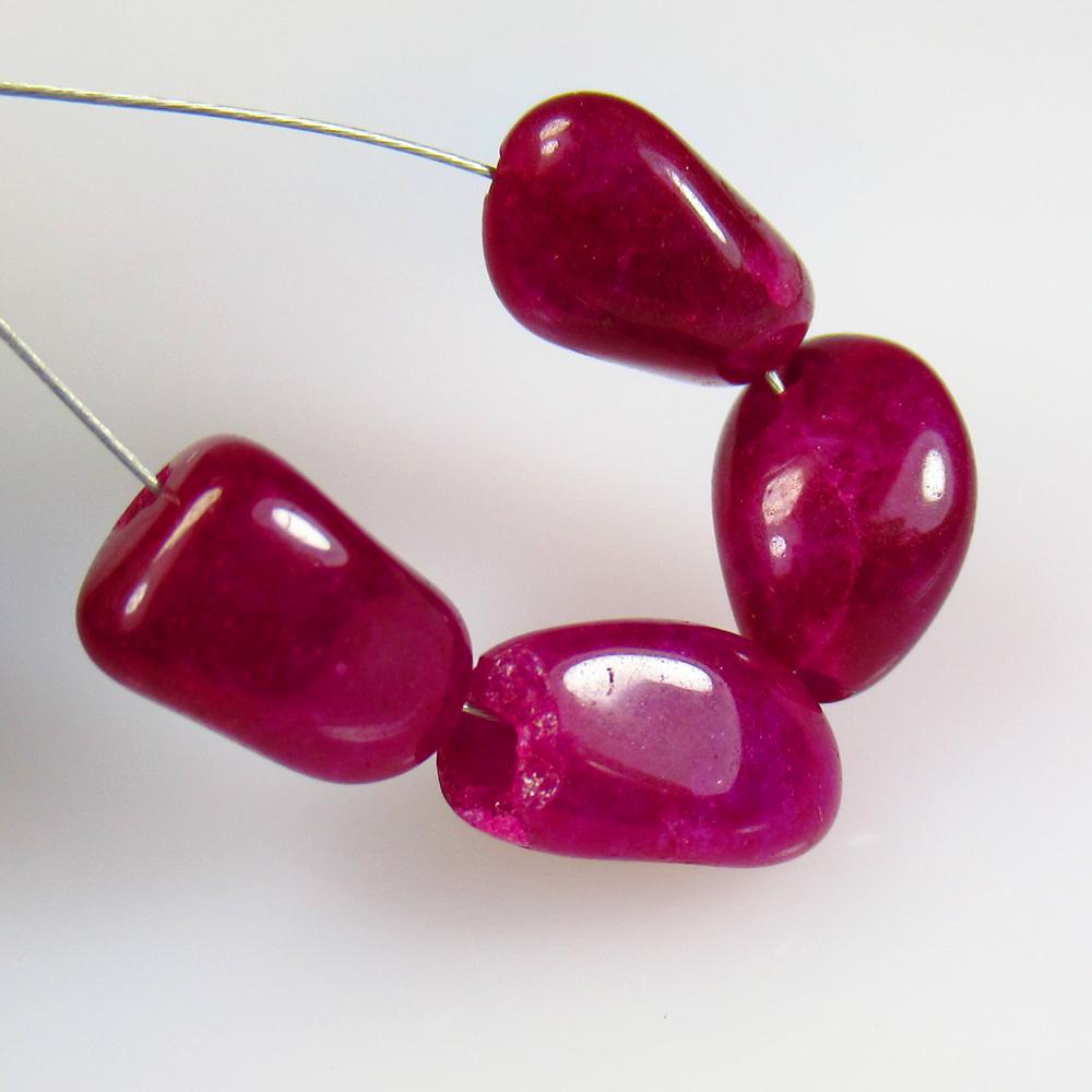 10.47 Ct Natural Drilled Red Ruby Loose Beads (1 of 2)