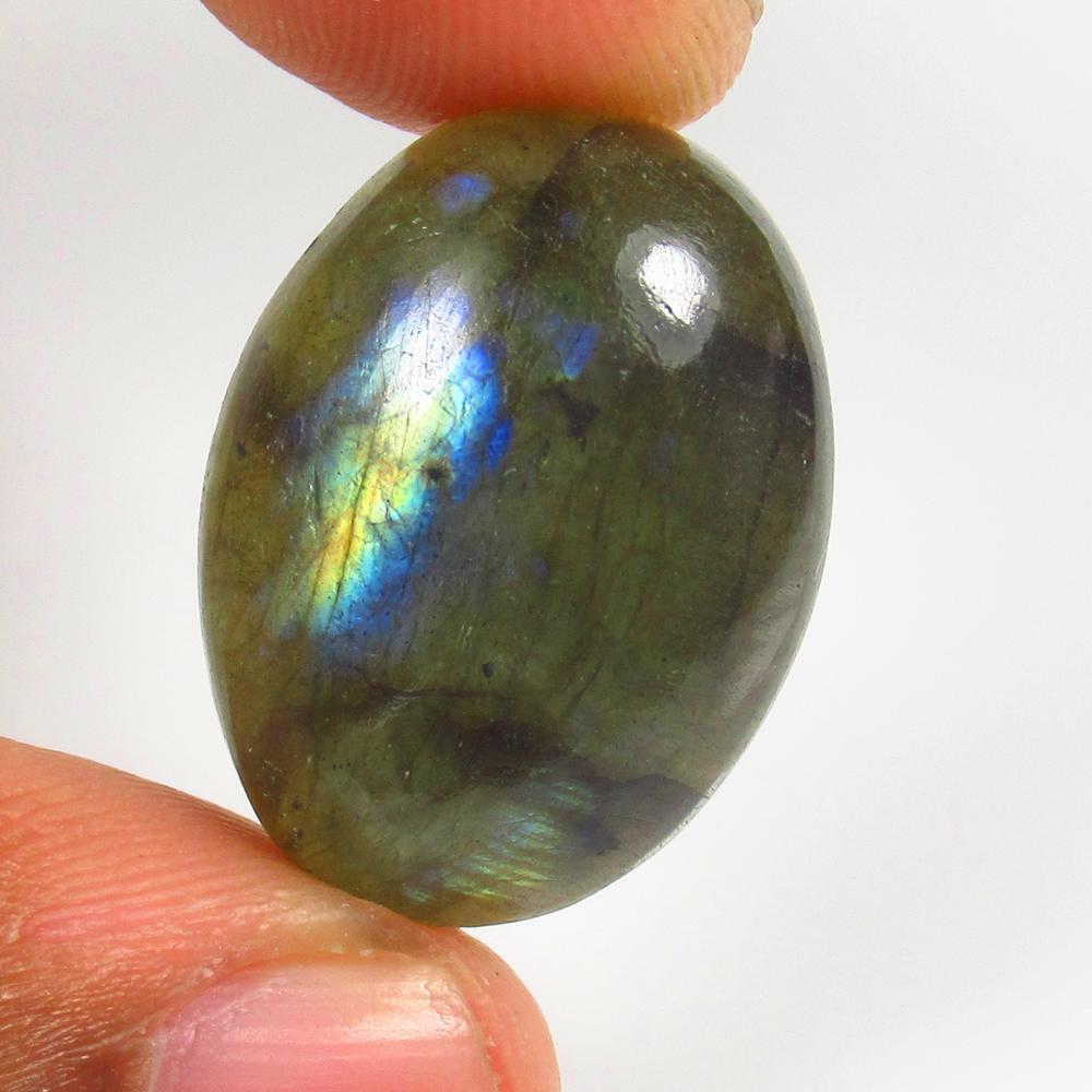 27.77 Ct Natural Lalimar Jasper Quartz Loose Stone: weight - 27.77 Ct / Size - 25.00 x 18.00 x 9.00 mm / Shape - Excellent Oval Cab / Origin - Dominican Republic / Treatment - None
