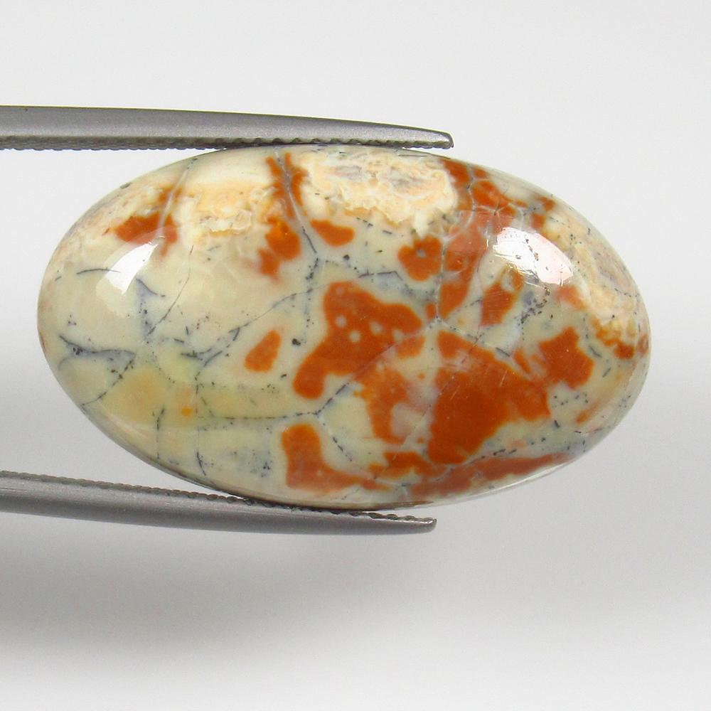 16.94 Ct Natural Jasper Quartz Loose Stone: weight - 19.94 Ct / Size - 28.00 x 17.00 x 5.80 mm / Shape - Excellent Oval Cab / Origin - Brazil / Treatment - None