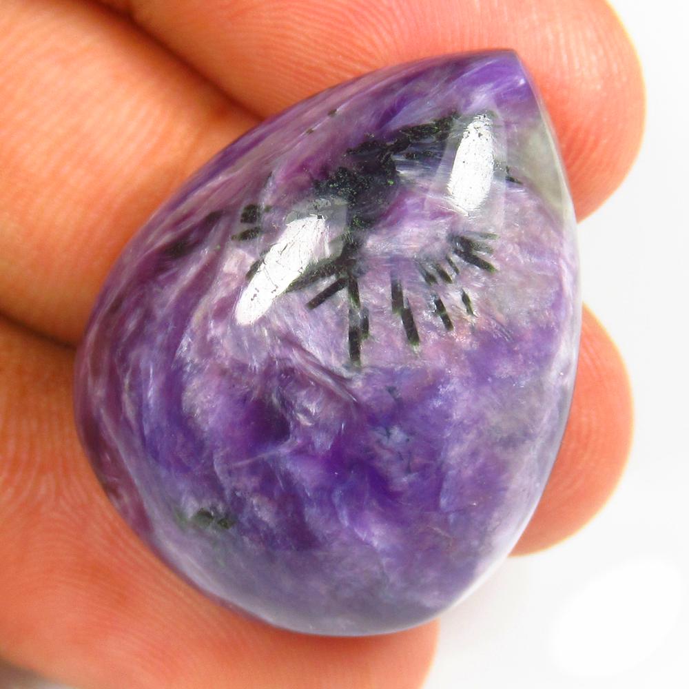 45.51 Ct Natural Lalimar Blue Jasper Quartz Loose Stone: weight - 45.51 Ct / Size - 30.00 x 23.00 x 10.80 mm / Shape - Excellent Pear Cab / Origin - Dominican Republic / Treatment - None