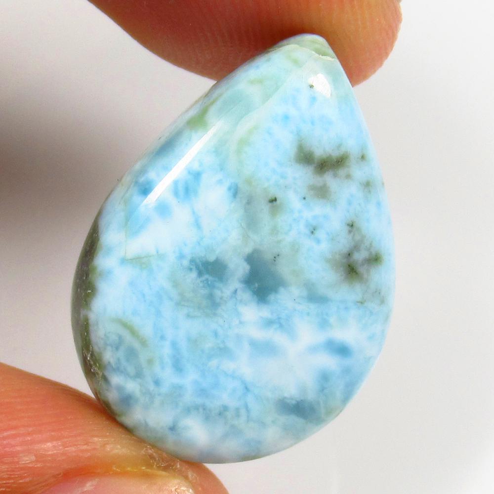 23.21 Ct Natural Blue Jasper Quartz Loose Stone: weight - 23.21 Ct / Size - 25.00 x 17.70 x 7.00 mm / Shape - Excellent Pear Cab / Origin - Brazil / Treatment - None