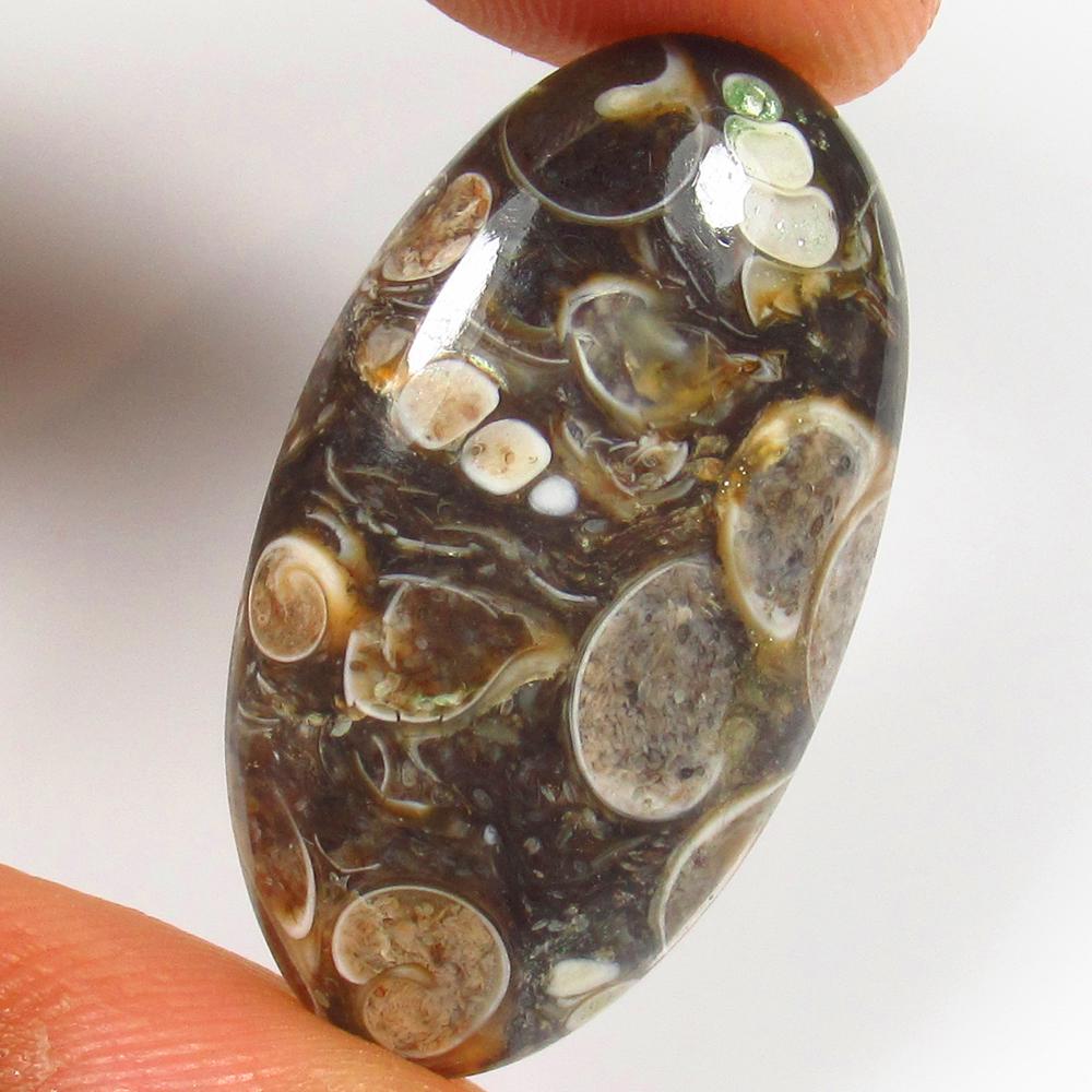 19.11 Ct Natural Jasper Quartz Loose Stone: weight - 19.11 Ct / Size - 30.00 x 17.00 x 5.60 mm / Shape - Excellent Oval Cab / Origin - Brazil / Treatment - None