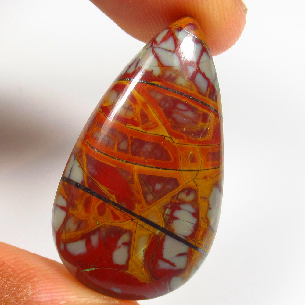 33.27 Ct Natural Brown Jasper Quartz Loose Stone: weight - 33.27 Ct / Size - 35.00 x 21.00 x 6.50 mm / Shape - Excellent Pear Cab / Origin - Brazil / Treatment - None