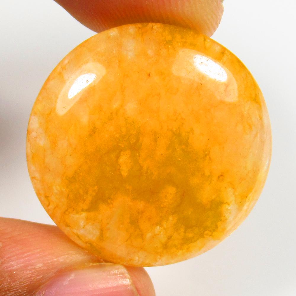 28.93 Ct Natural Lalimar Jasper Quartz Loose Stone: weight - 28.93 Ct / Size - 25.00 x 25.00 x 6.30 mm / Shape - Excellent Round Cab / Origin - Dominican Republic / Treatment - None