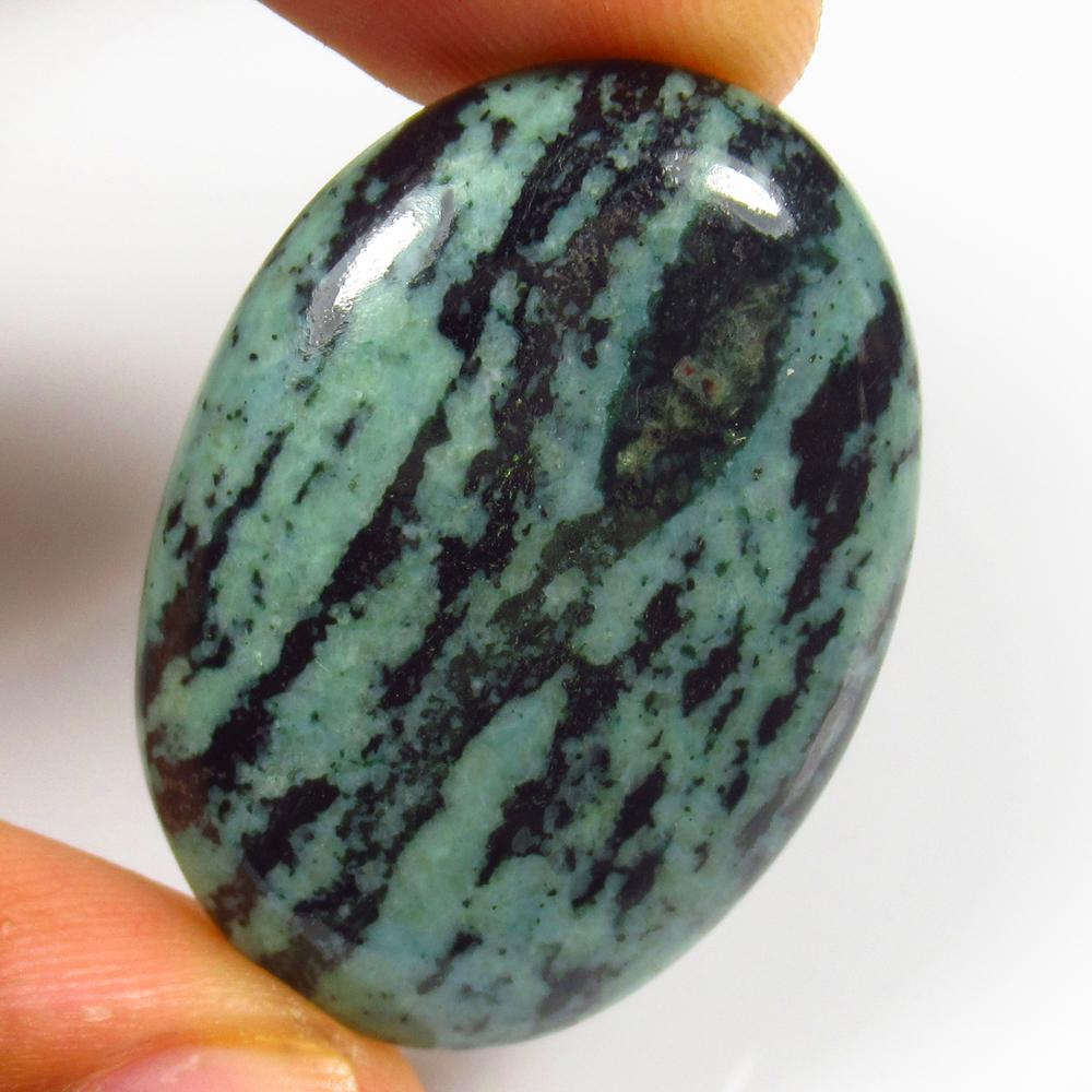 48.34 Ct Natural Zebra Jasper Loose Stone: weight - 48.34 Ct / Size - 36.00 x 25.00 x 6.20 mm / Shape - Excellent Oval Cab / Origin - Brazil / Treatment - None