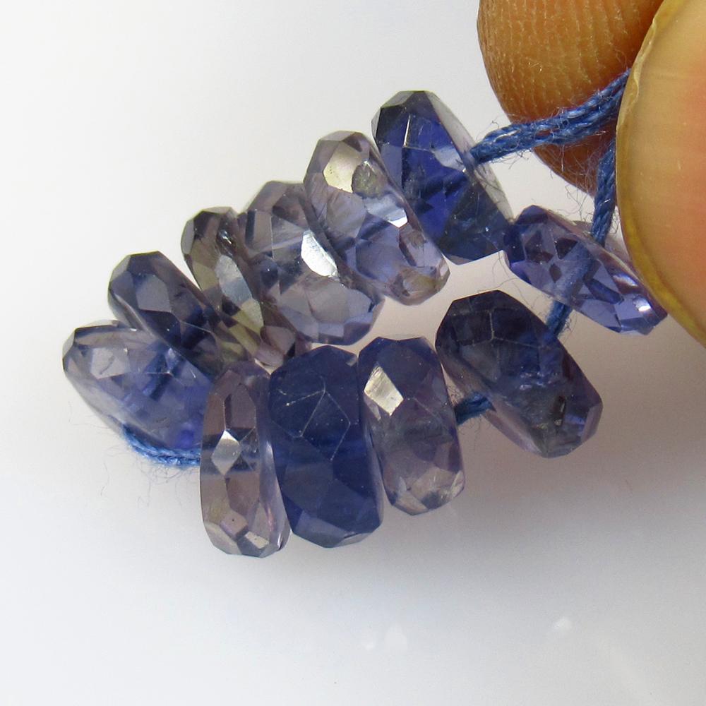 8.70 Ct Natural 11 Iolite Loose Beads: Weight - 8.70 Ct / Size - 5.80 - 6.40 mm / 11 Pc's / Shape - Round Beads / Color - Deep Violet / Clarity - VVS / Origin - Nigeria / Treatment - None