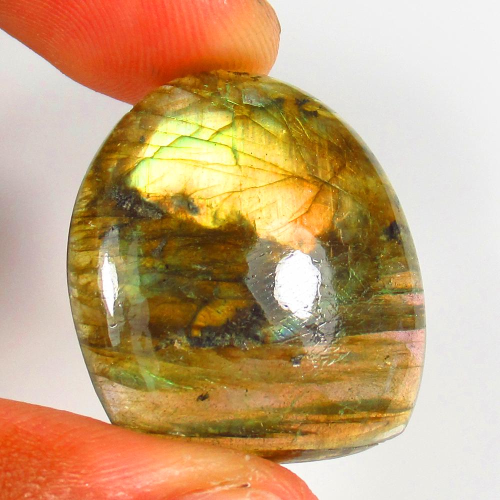 31.61 Ct Natural Labradorite Loose Stone: weight - 31.61 Ct / Size - 28.00 x 23.00 x 6.00 mm / Shape - Excellent Oval Cab / Origin - Madagascar / Treatment - None