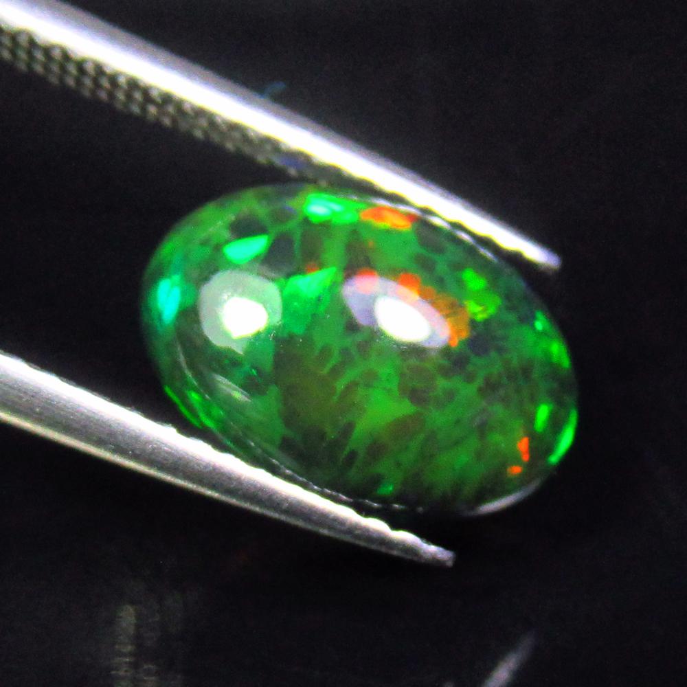 1.83 Ct Natural Black Fire Opal Loose Stone (1 of 2)