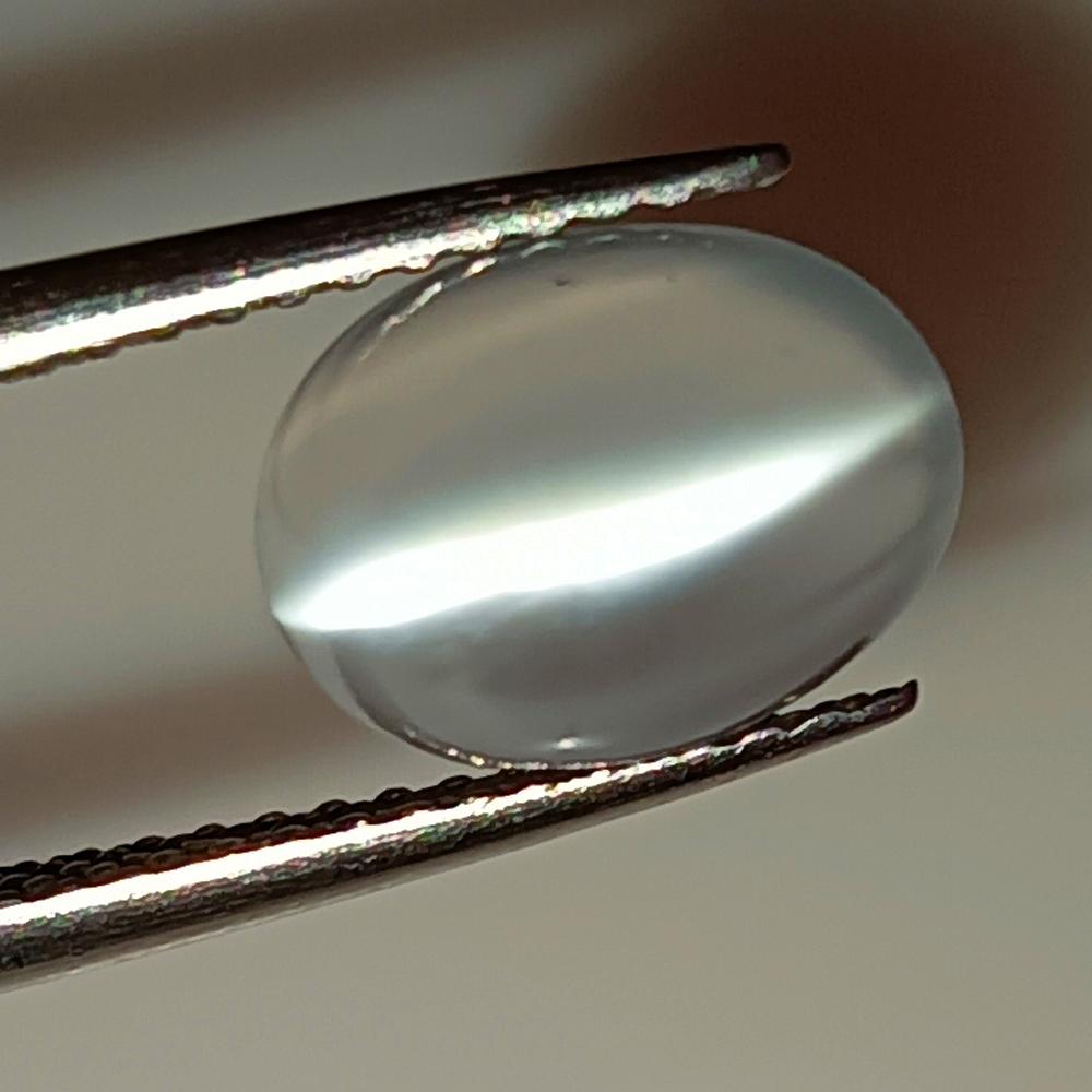 2.71 Ct Natural Moonstone Loose Stone: Weight - 2.71 Ct / Size - 9.40 x 6.90 x 5.90 mm / Shape - Oval Cabochon / Clarity - Semi-Transparent / Origin - India / Treatment - None