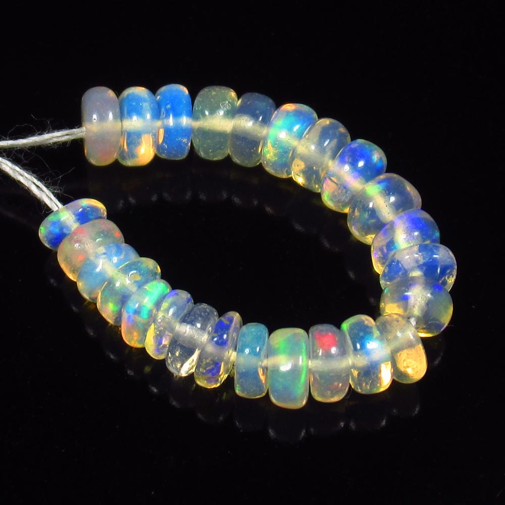 3.61 Ct Natural 25 Drilled Multi-color Fire Opal Loose Beads (1 of 3)