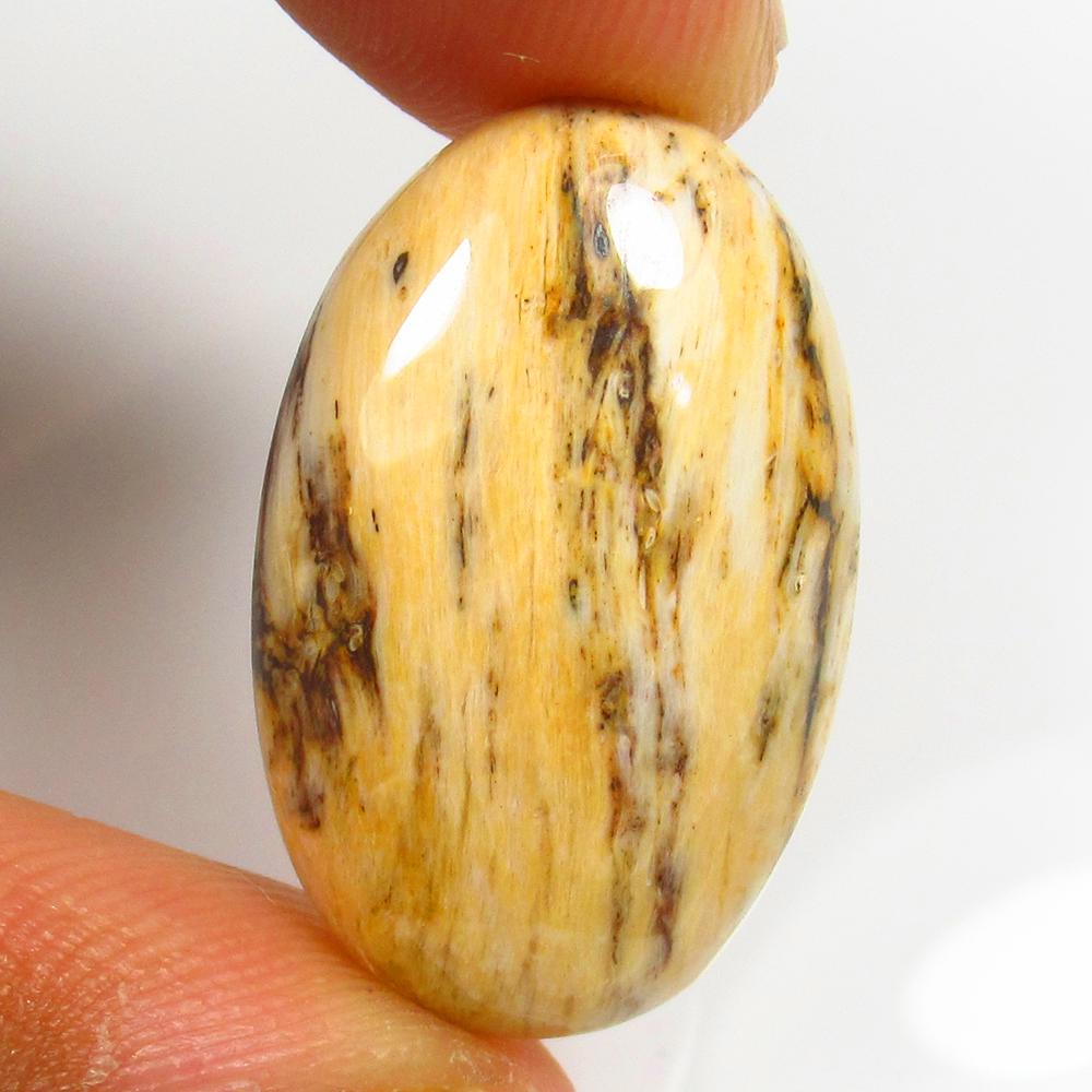 19.05 Ct Natural Jasper Quartz Loose Stone: weight - 19.05 Ct / Size -23.00 x 17.00 x 6.50 mm / Shape - Excellent Oval Cab / Origin - Brazil / Treatment - None