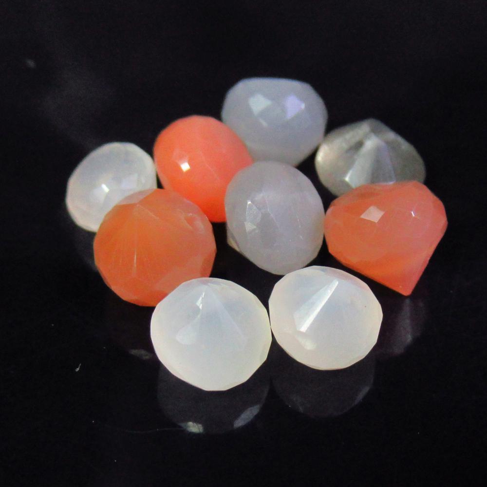 13.41 Ct Natural 9 Drilled Moonstone Beads: Weight - 13.41 Ct / Size - 6.00 - 7.20 mm / 9 Pc's / Shape - Drilled Round Beads / Clarity - Semi - Transparent / Origin - India / Treatment - None