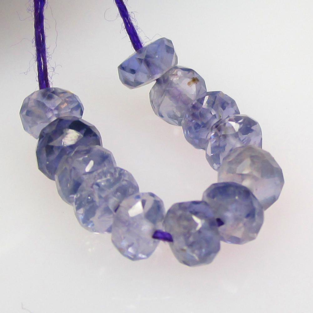 5.00 Ct Natural 12 Iolite Loose Beads: Weight - 5.00 Ct / Size - 4.20 - 4.80 mm / 12 Pc's / Shape - Round Beads / Color - Deep Violet / Clarity - VVS / Origin - Nigeria / Treatment - None
