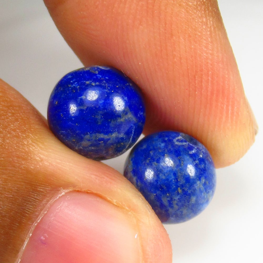14.31 Ct Natural  Blue Lapis Lazuli Loose Beads (1 of 2)