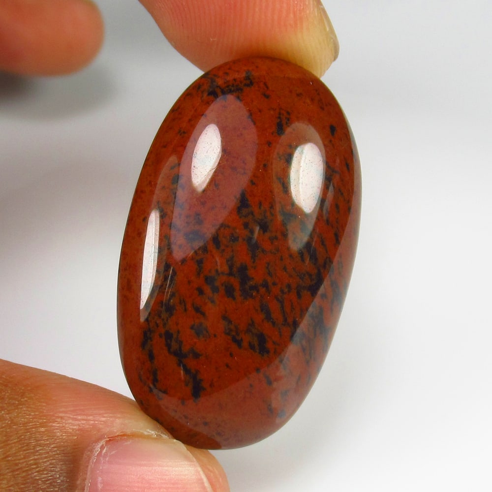 26.24 Ct Natural Bloodstone Jasper Loose Stone: weight - 26.24 Ct / Size - 35.00 x 19.50 x 6.00 mm / Shape - Excellent Oval Cab / Origin - Brazil / Treatment - None