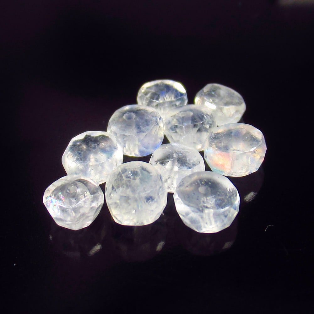 8.58 Ct Natural 10 Blue Moonstone Loose Beads (1 of 2)