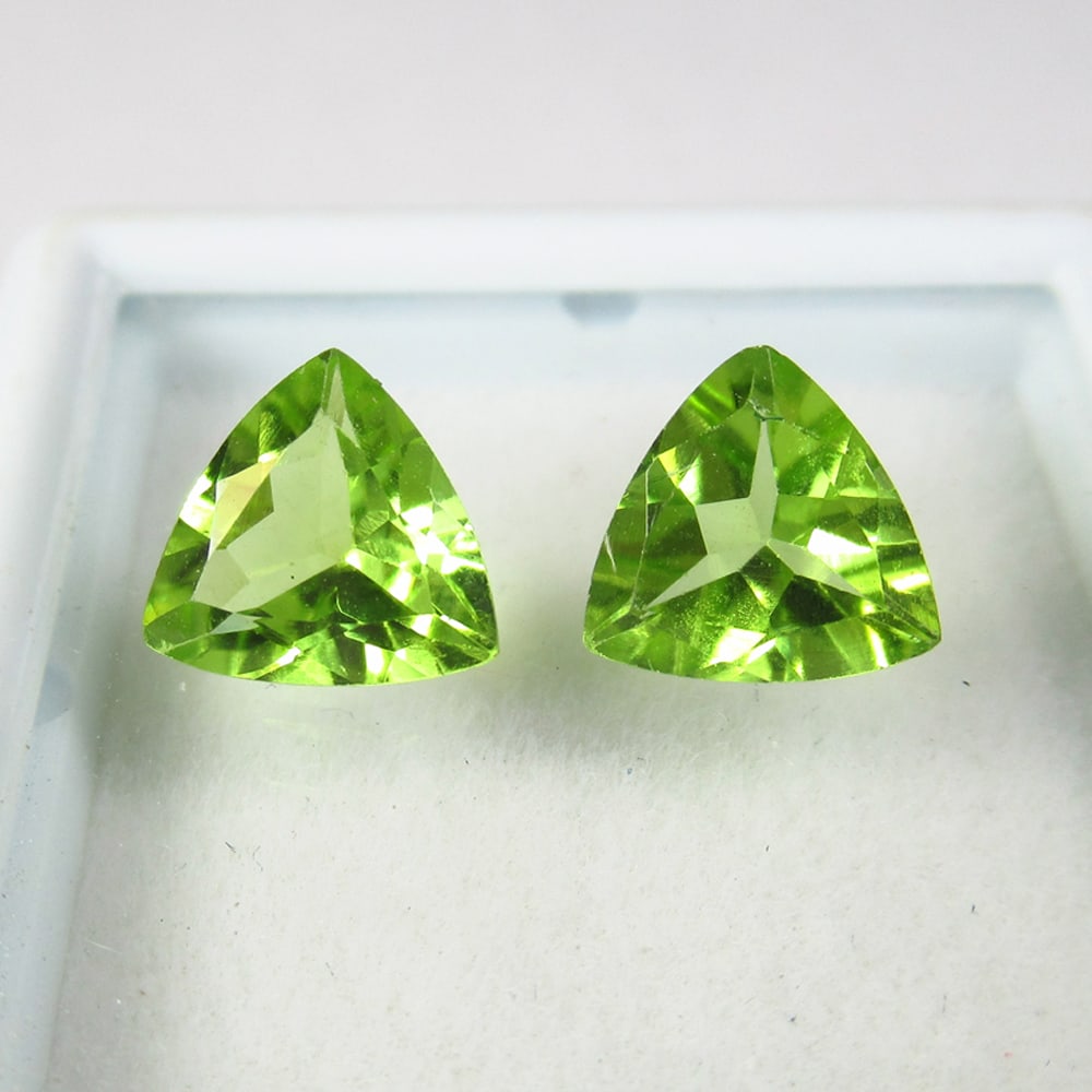 2.06 Ct Natural Peridot Pair Loose Stones (1 of 2)