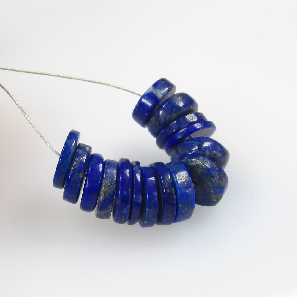 13.85 Ct Natural Drilled Blue Lapis Lazuli Loose Beads (1 of 2)