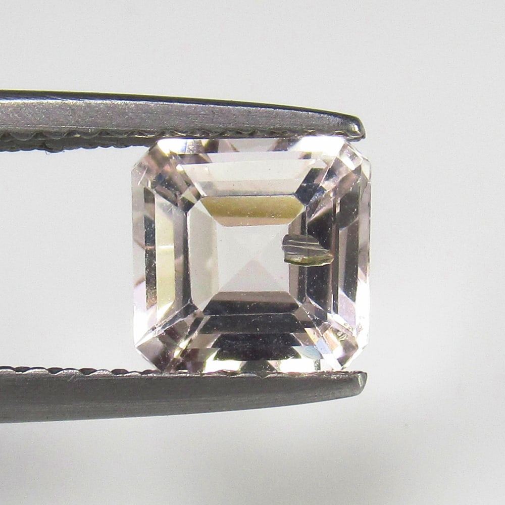 1.30 Ct Natural Morganite Loose Stone: Weight - 1.30 Ct / Size - 6.50 x 6.50 x 4.30 mm / Shape - Square Octagon Cut / Color - Light Pink / Clarity - VVS / Origin - Mozambique / Treatment - None